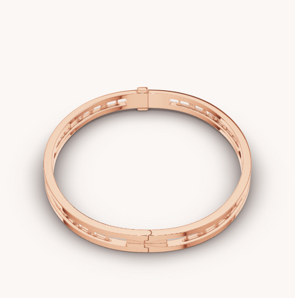 [：Polaidi]ZERO 1 SPIRAL LOGO PINK GOLD BRACELET
