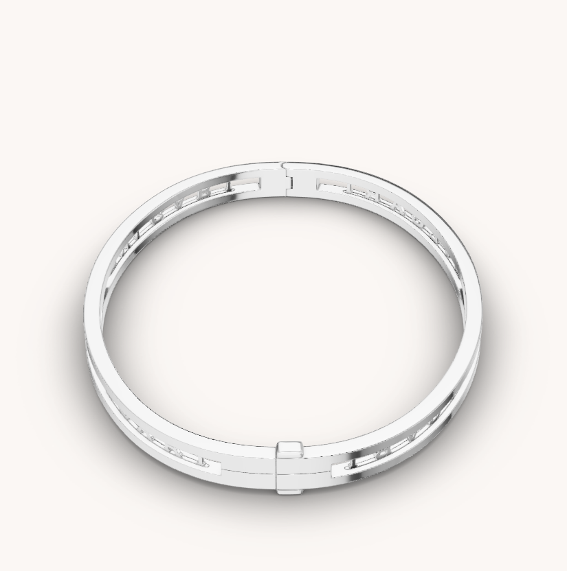 [：Polaidi]ZERO 1 SPIRAL LOGO SILVER BRACELET