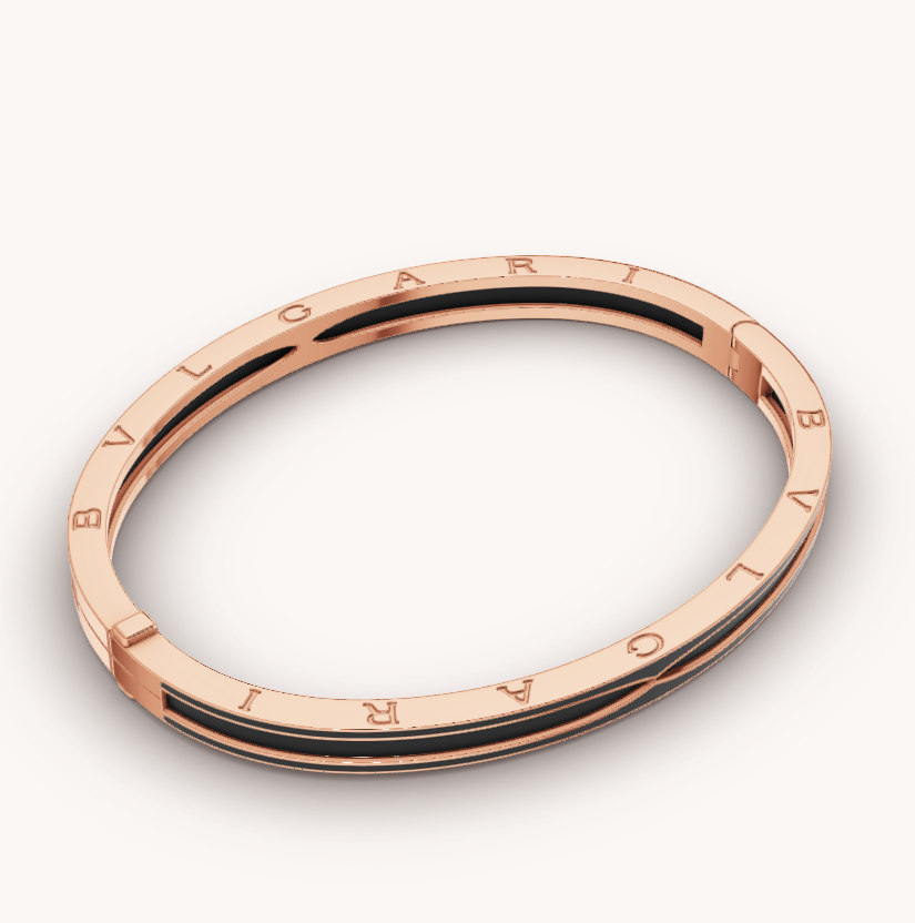 [：Polaidi]ZERO 1 PINK GOLD WITH MATTE BLACK CERAMIC BRACELET