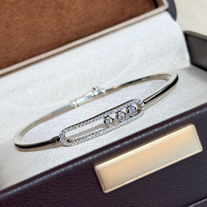[Polaidi Jewelry]Move Pav¨¦ Diamond Bangle Bracelet M