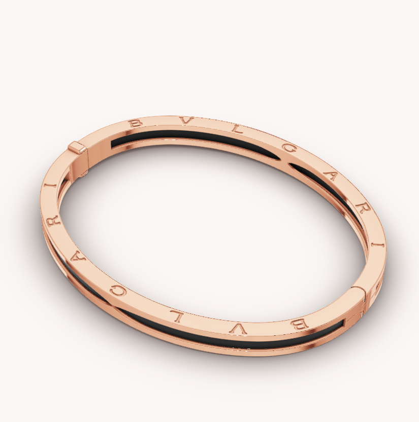 [：Polaidi]ZERO 1 PINK GOLD WITH BLACK CERAMIC BRACELET
