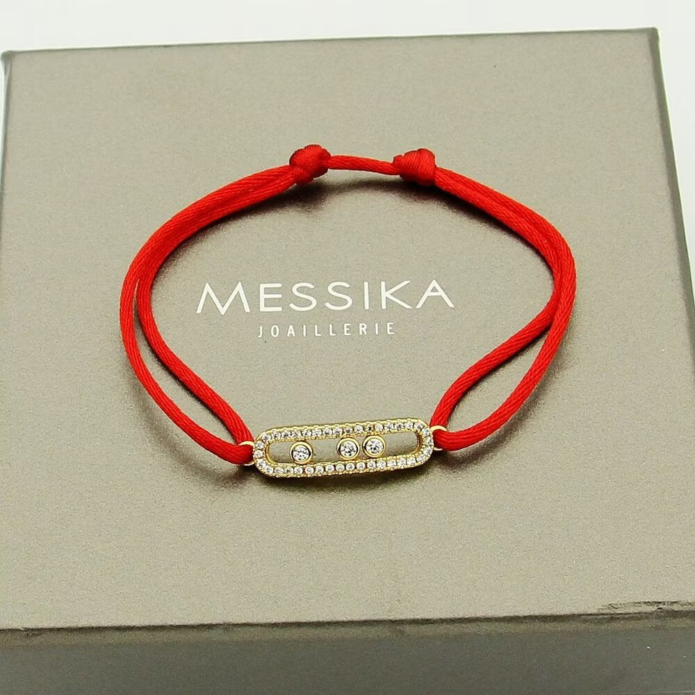 [Polaidi Jewelry]Messika Care(s) pink cord pav¨¦ bracelet