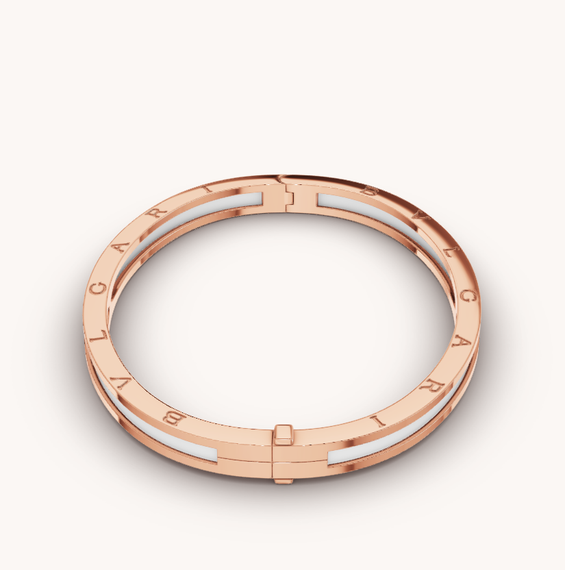 [：Polaidi]ZERO 1 PINK GOLD WITH WHITE CERAMIC BRACELET
