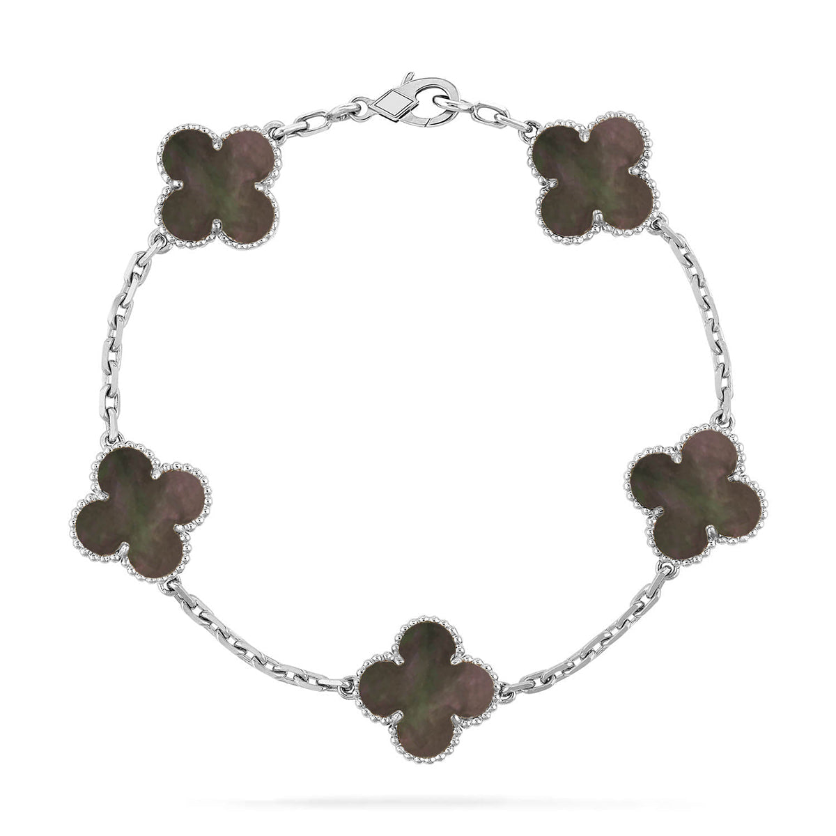 [Polaidi Jewelry] クローバー 5モチーフ グレーマザーオブパール ブレスレットコレクション