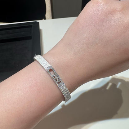 [Polaidi Jewelry]Move Noa Cisel¨¦ half pav¨¦ bangle