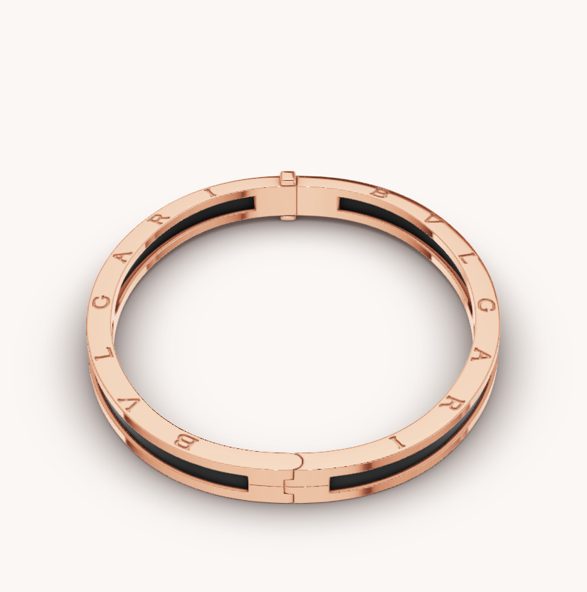 [：Polaidi]ZERO 1 PINK GOLD WITH BLACK CERAMIC BRACELET