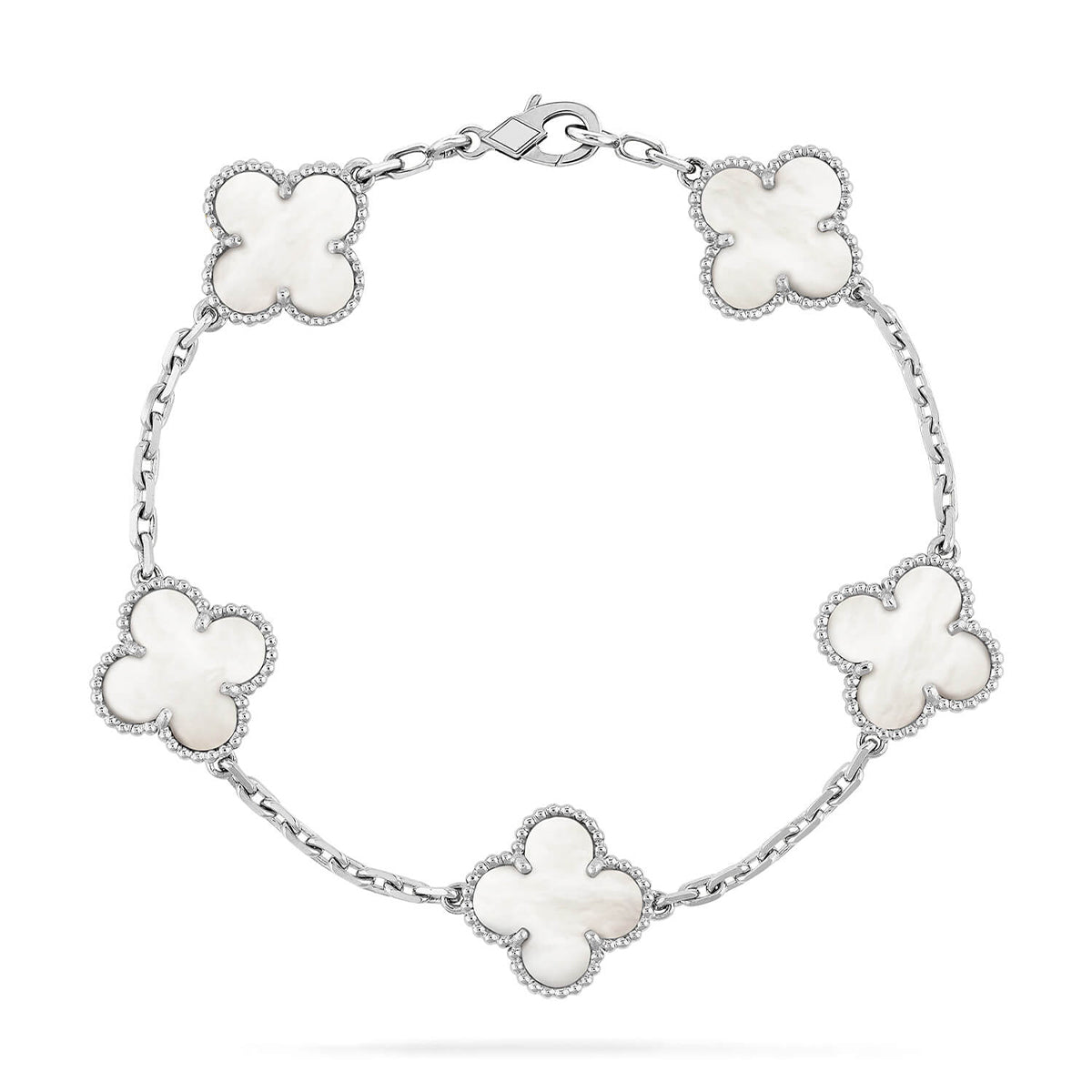 [Polaidi Jewelry]CLOVER WHITE PEARL MOP 5 MOTIF BRACELET COLLECTION