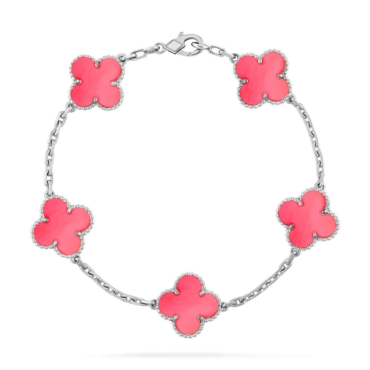 [Polaidi Jewelry] CLOVER 5 MOTIFS  PINK MOP BRACELET COLLECTION