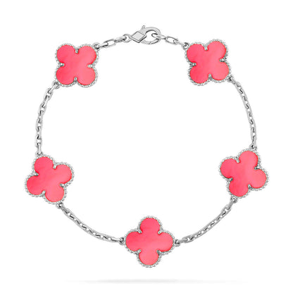 [Polaidi Jewelry] CLOVER 5 MOTIFS  PINK MOP BRACELET COLLECTION