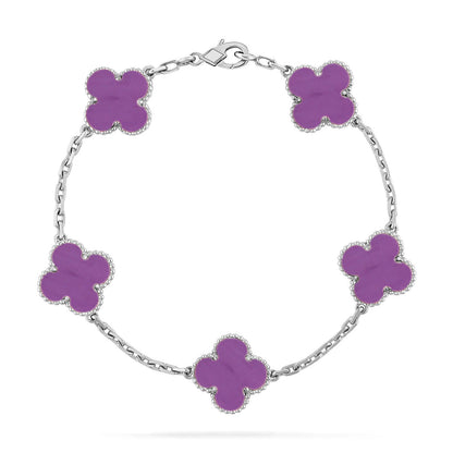 [Polaidi Jewelry] CLOVER 5 MOTIF VIOLET BRACELET COLLECTION