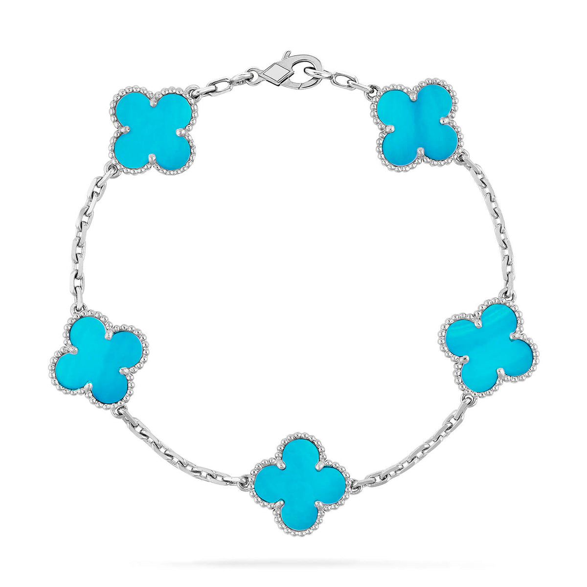 [Polaidi Jewelry] クローバー5モチーフ ターコイズブレスレットコレクション