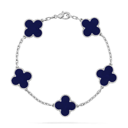 [Polaidi Jewelry]CLOVER 5 MOTIF LAPIS LAZULI BRACELET COLLECTION