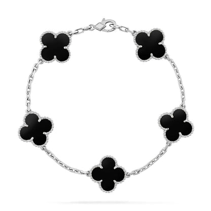 [Polaidi Jewelry] CLOVER 5 MOTIF ONYXS BRACELET COLLECTION