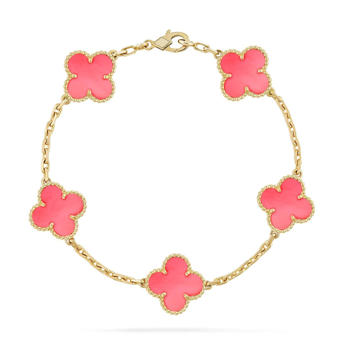 [Polaidi Jewelry] CLOVER 5 MOTIFS  PINK MOP BRACELET COLLECTION