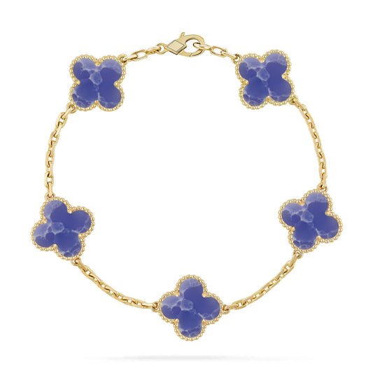 [Polaidi Jewelry]CLOVER 5 MOTIF BLUE VEINS BRACELET COLLECTION