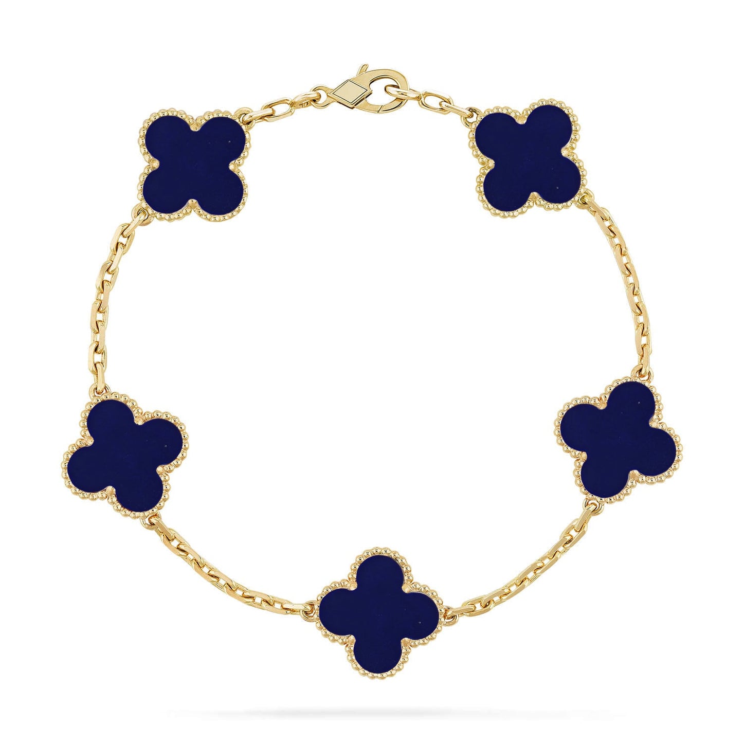 [Polaidi Jewelry]CLOVER 5 MOTIF LAPIS LAZULI BRACELET COLLECTION