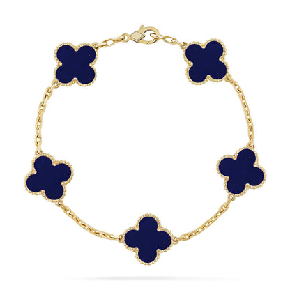 [Polaidi Jewelry]CLOVER 5 MOTIF LAPIS LAZULI BRACELET COLLECTION
