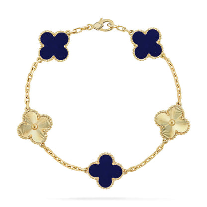 [Polaidi Jewelry]CLOVER 5 MOTIF LAPIS LAZULI BRACELET COLLECTION