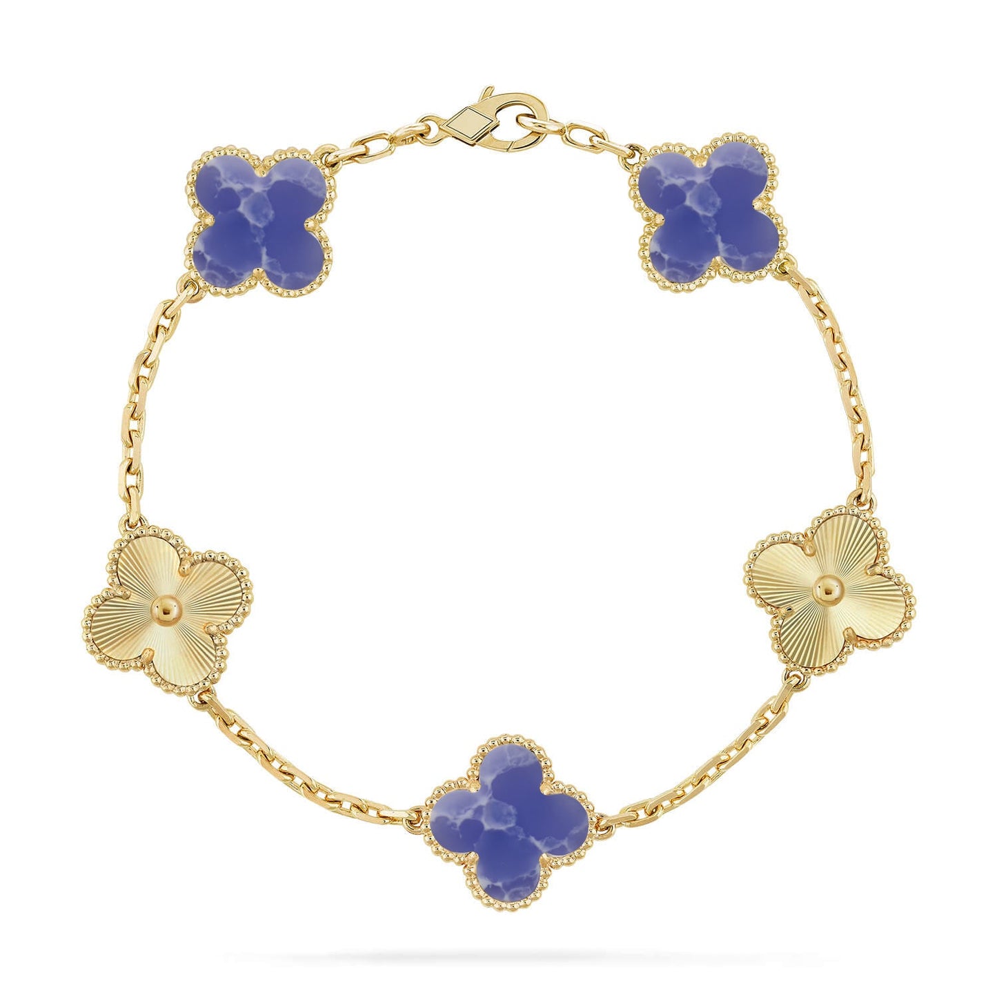 [Polaidi Jewelry]CLOVER 5 MOTIF BLUE VEINS BRACELET COLLECTION