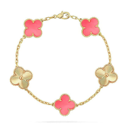 [Polaidi Jewelry] CLOVER 5 MOTIFS  PINK MOP BRACELET COLLECTION