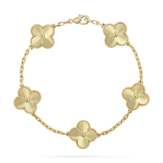 [：Polaidi Jewelry]CLOVER 5 FLOWERS LASER BRACELET