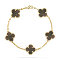 [Perlaura Jewelry ]CLOVER 5 MOTIF GRAY MOP  BRACELET
