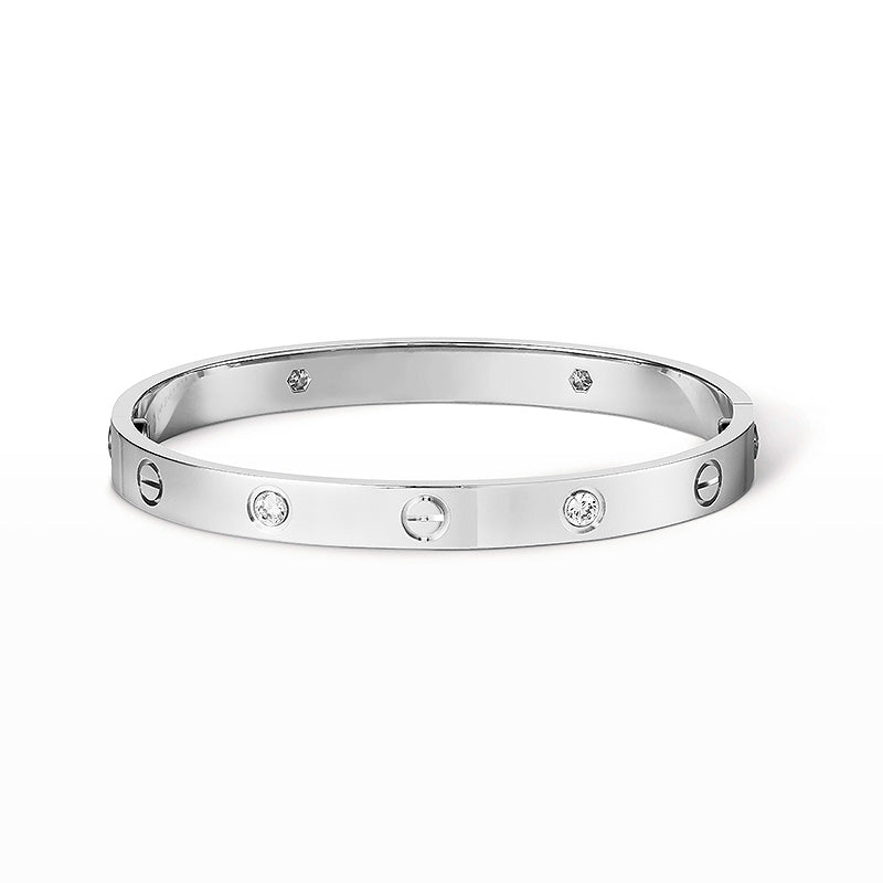 [：Polaidi Jewelry]LOVE BRACELET 6.1MM 4 DIAMONDS