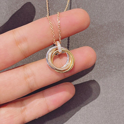 [：Polaidi Jewelry]TRINITY NECKLACE GOLD  DIAMONDS