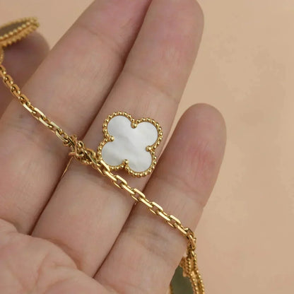 [：Polaidi Jewelry]ラッキー スプリング 5モチーフ ゴールド ブレスレット