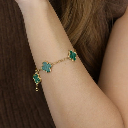 [Polaidi Jewelry] CLOVER 5 MOTIF マラカイトブレスレットコレクション