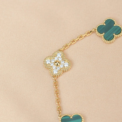 [Polaidi Jewelry] CLOVER 5 MOTIF マラカイトブレスレットコレクション