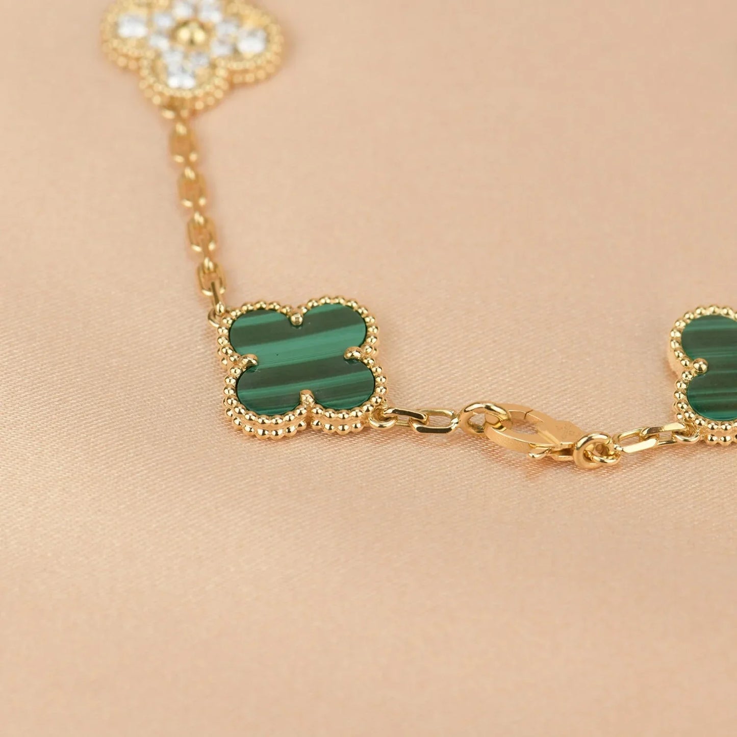 [Polaidi Jewelry] CLOVER 5 MOTIF マラカイトブレスレットコレクション