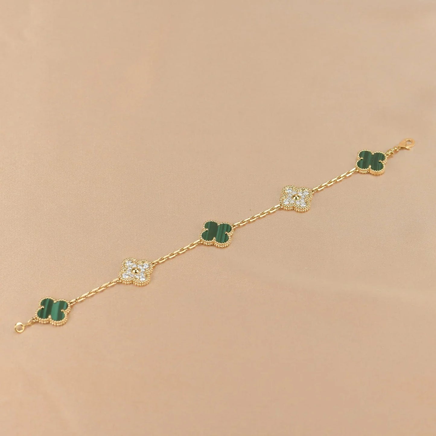 [Polaidi Jewelry] CLOVER 5 MOTIF マラカイトブレスレットコレクション