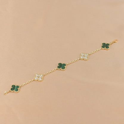 [Polaidi Jewelry] CLOVER 5 MOTIF マラカイトブレスレットコレクション