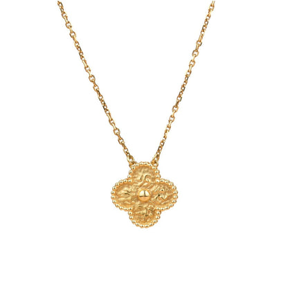 [Polaidi Jewelry]CLOVER 15MM  BRONZING NECKLACE