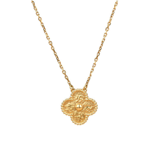 [Polaidi Jewelry]CLOVER 15MM  BRONZING NECKLACE