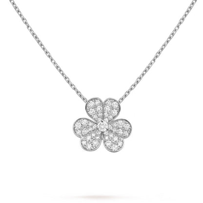 [：Polaidi Jewelry]クローバーダイヤモンドネックレス シルバー