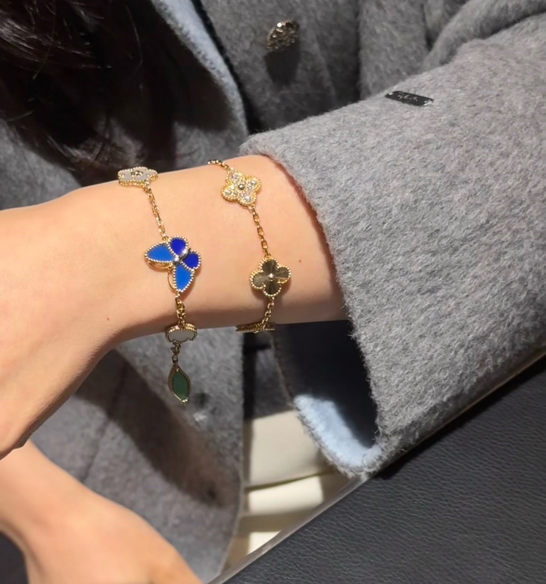[Polaidi Jewelry]LUCKY SPRING BUTTERFLY 5 MOTIF BRACELET