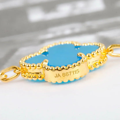 [Polaidi Jewelry] クローバー5モチーフ ターコイズブレスレットコレクション