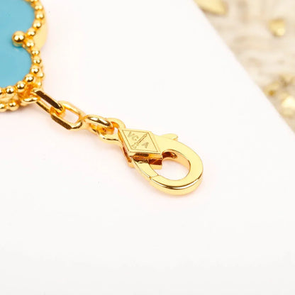 [Polaidi Jewelry] クローバー5モチーフ ターコイズブレスレットコレクション