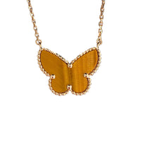[Perlaura Jewelry ] TIGER__ EYE BUTTERFLY NECKLACE