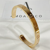 [Perlaura Jewelry ]LOVE BRACELET 6.1MM OPEN CUFF