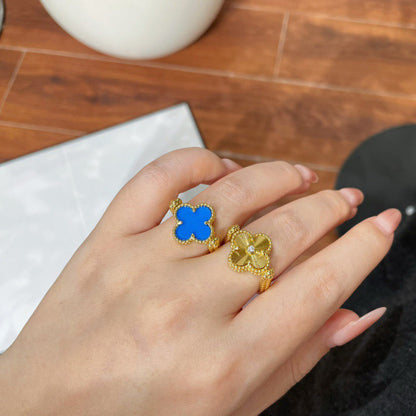 [Polaidi Jewelry]CLOVER RIVERSIBLE BLUE AGATE RING