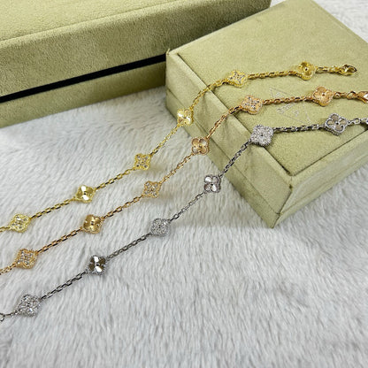[Polaidi Jewelry]CLOVER 6 MOTIF DIAMOND LASER BRACELET