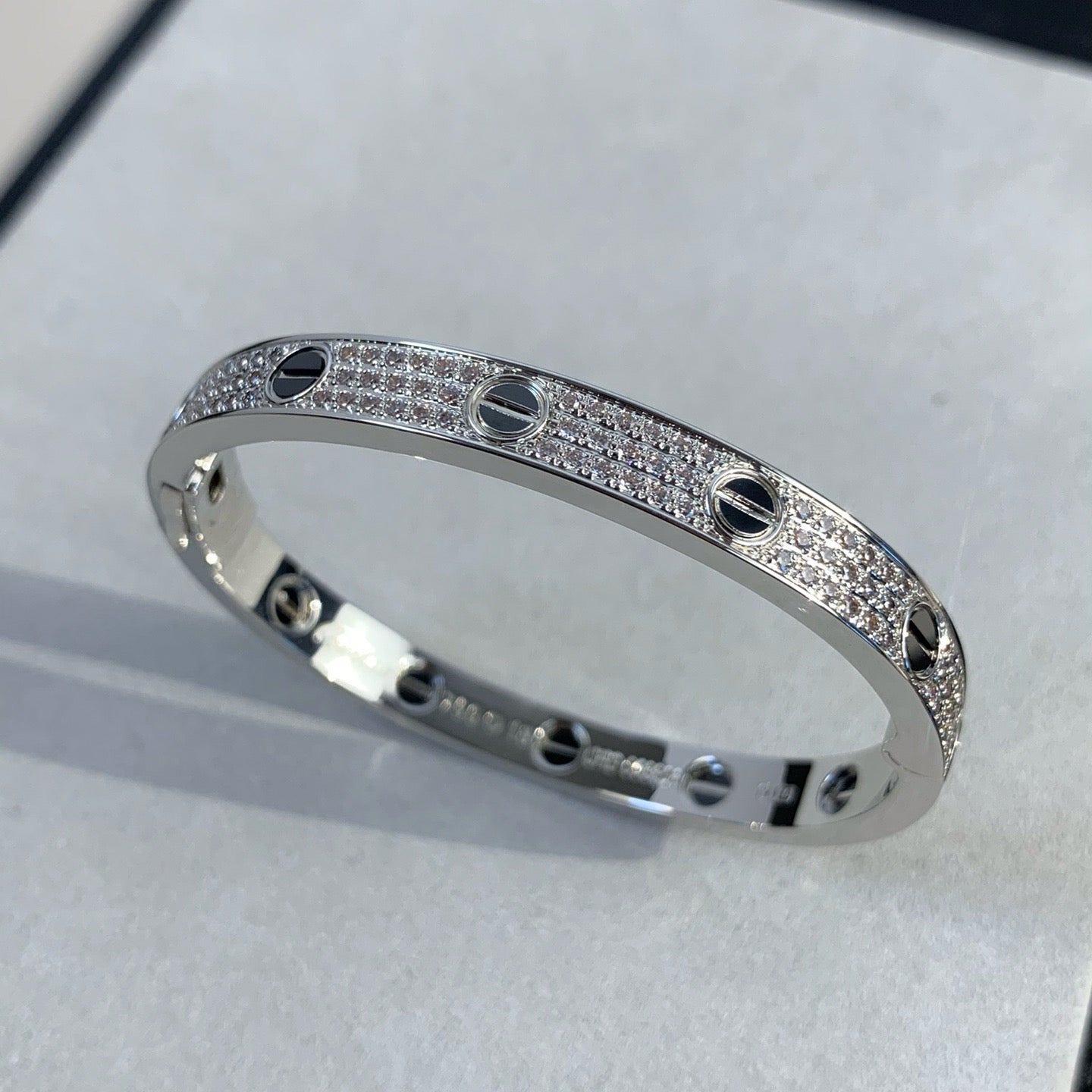 [：Polaidi Jewelry]LOVE BRACELET 6.1MM DIAMOND-PAVED CERAMIC