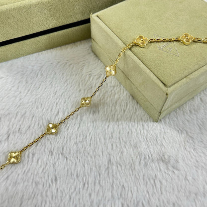 [Polaidi Jewelry]クローバー6モチーフダイヤモンドブレスレット