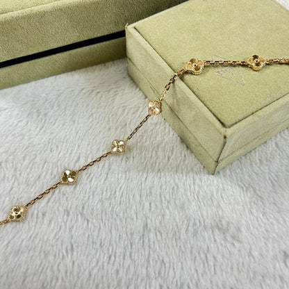 [Polaidi Jewelry]クローバー6モチーフダイヤモンドブレスレット