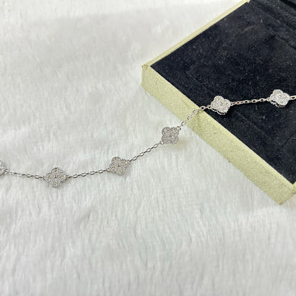 [Polaidi Jewelry]クローバー 6モチーフ ダイヤモンドブレスレット