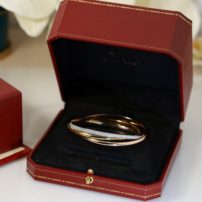 [Polaidi Jewelry]TRINITY TRICOLORED GOLD THREE-RING BRACELET