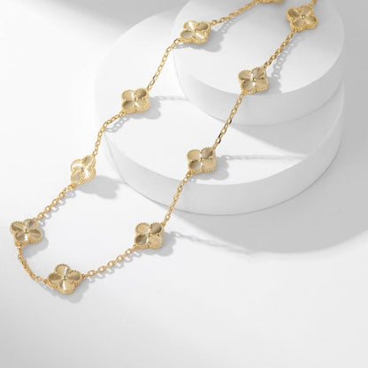 [：Polaidi Jewelry]クローバー 10モチーフ レーザーネックレス